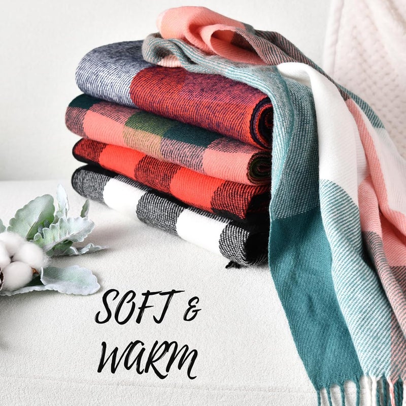 Premillow Women's Mohair Winter Scarf Pure Color, Warm Winter Scarf for Women and Men, Soft Luxurious Cashmere Feel Scarfs - Image 5